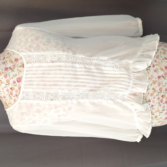 Forever 21 Tops - White sheer lace blouse - very whimsical!
